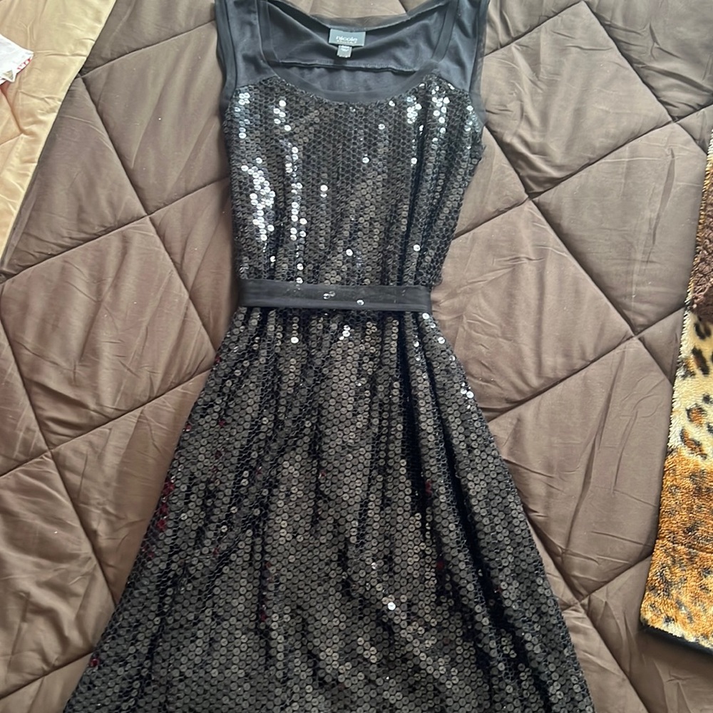 Black sequence dress size small